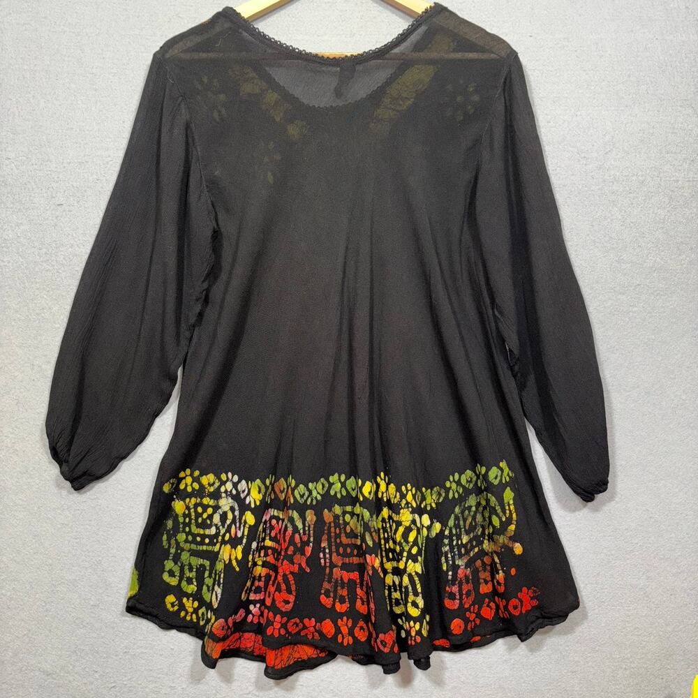 Sacred Threads Lace-Up Tunic Os One Size Flare He… - image 2